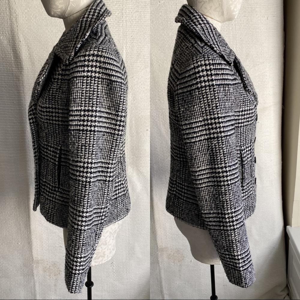 Banana Republic 4/6 Wool Houndstooth Blazer Jacket - Picture 4 of 8